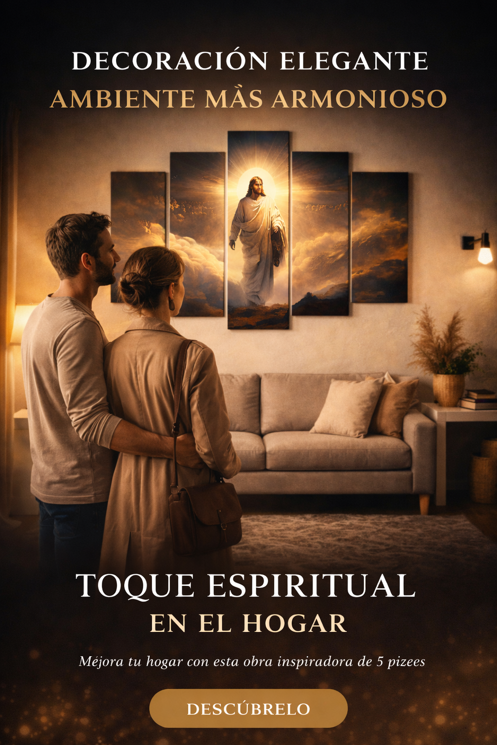 CUADRO DE 5 PIEZAS RELIGIOSO - W 139