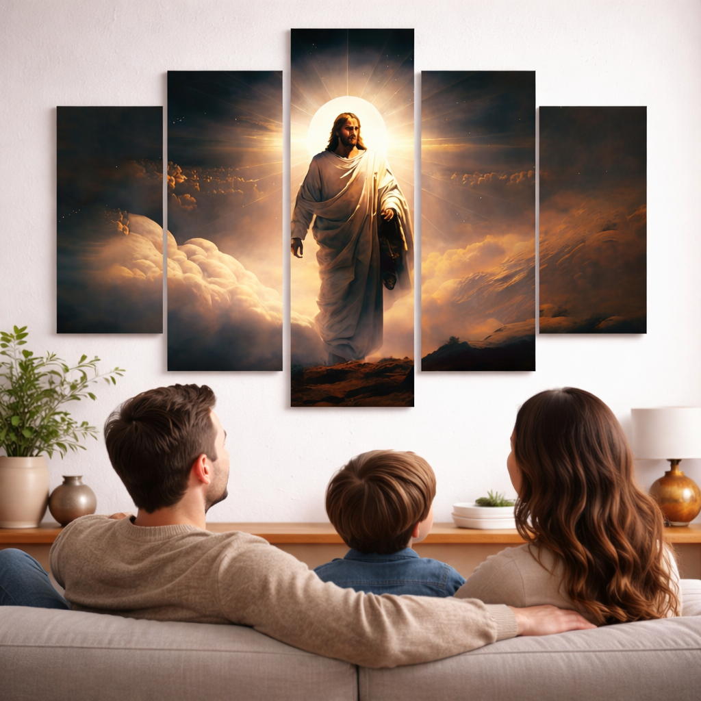 CUADRO DE 5 PIEZAS RELIGIOSO - W 139