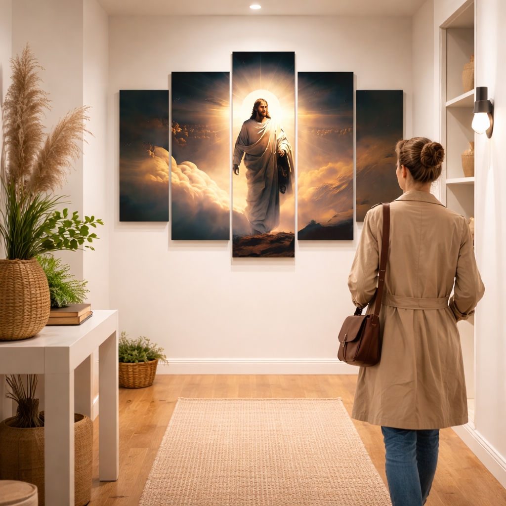 CUADRO DE 5 PIEZAS RELIGIOSO - W 139