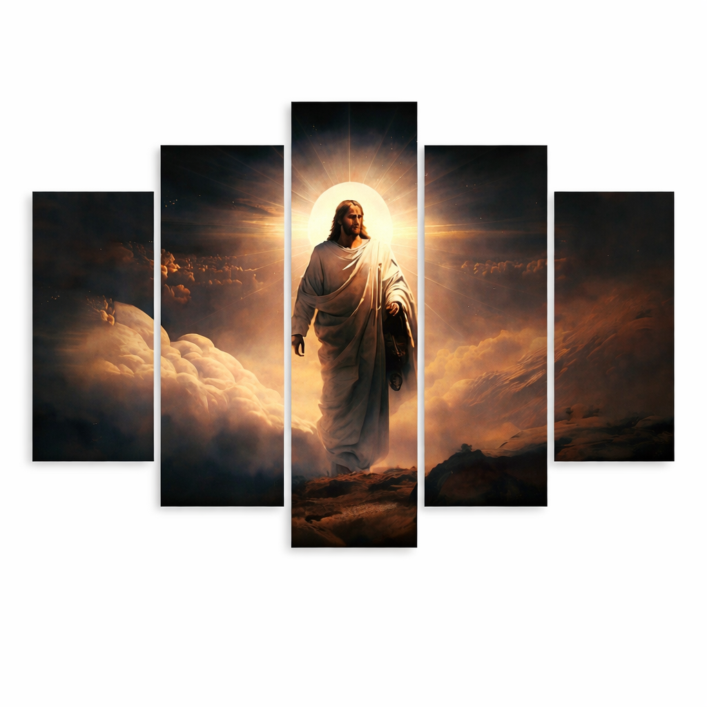 CUADRO DE 5 PIEZAS RELIGIOSO - W 139